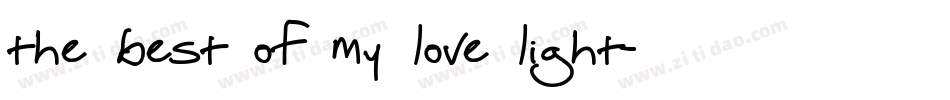 the best of my love light字体转换